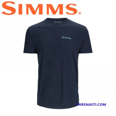 Футболка Simms Species T-Shirt Navy Heather размер 2XL